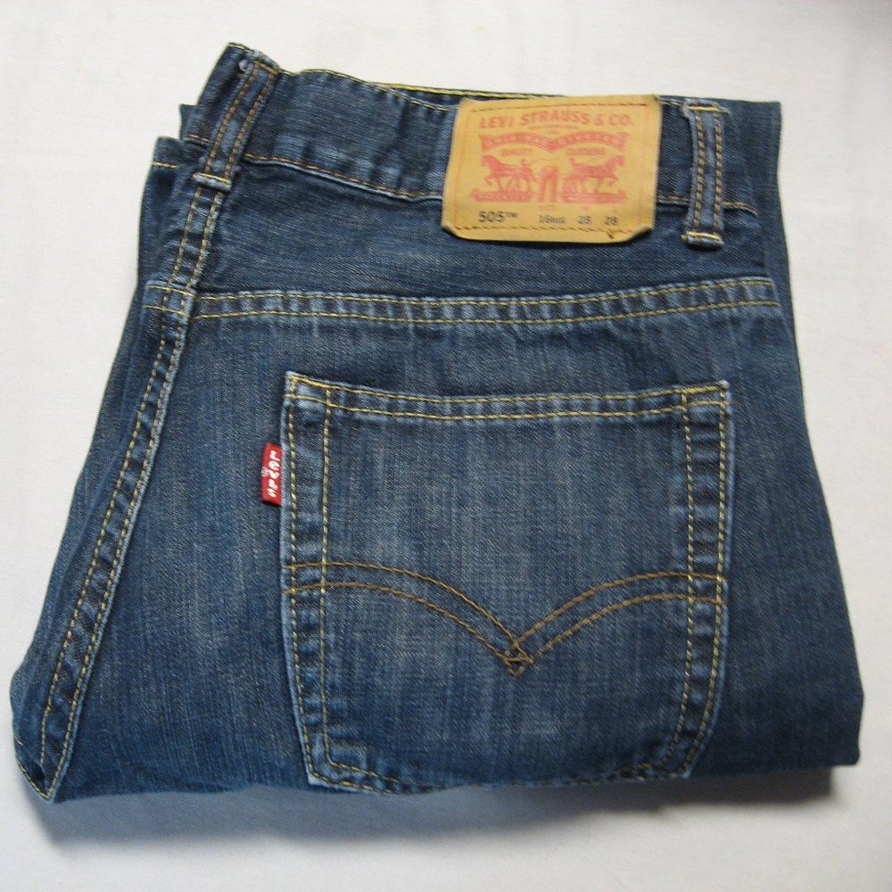 Levis Denim Jeans 505 Size 16 Regular